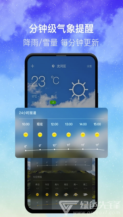 下载最美天气，免费预报精准到秒
