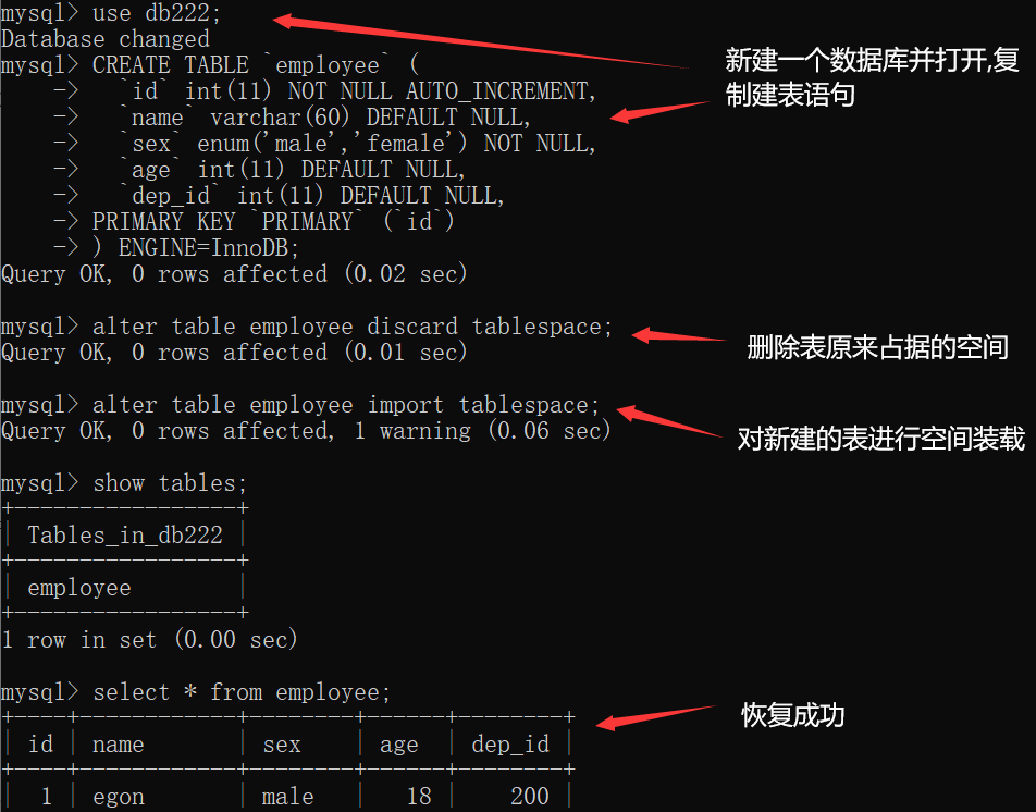 复制表结构的sql语句_复制表结构和数据到新表_mysql复制表结构